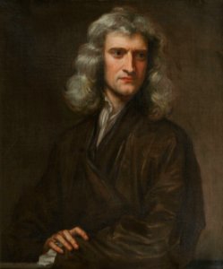 Portrait of Sir Isaac Newton, 1689. Free illustration for personal and commercial use.
