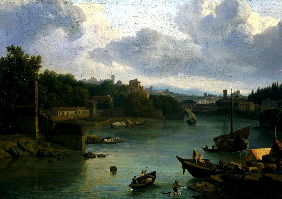 Moucheron Tiber with a view of Ripa Grande