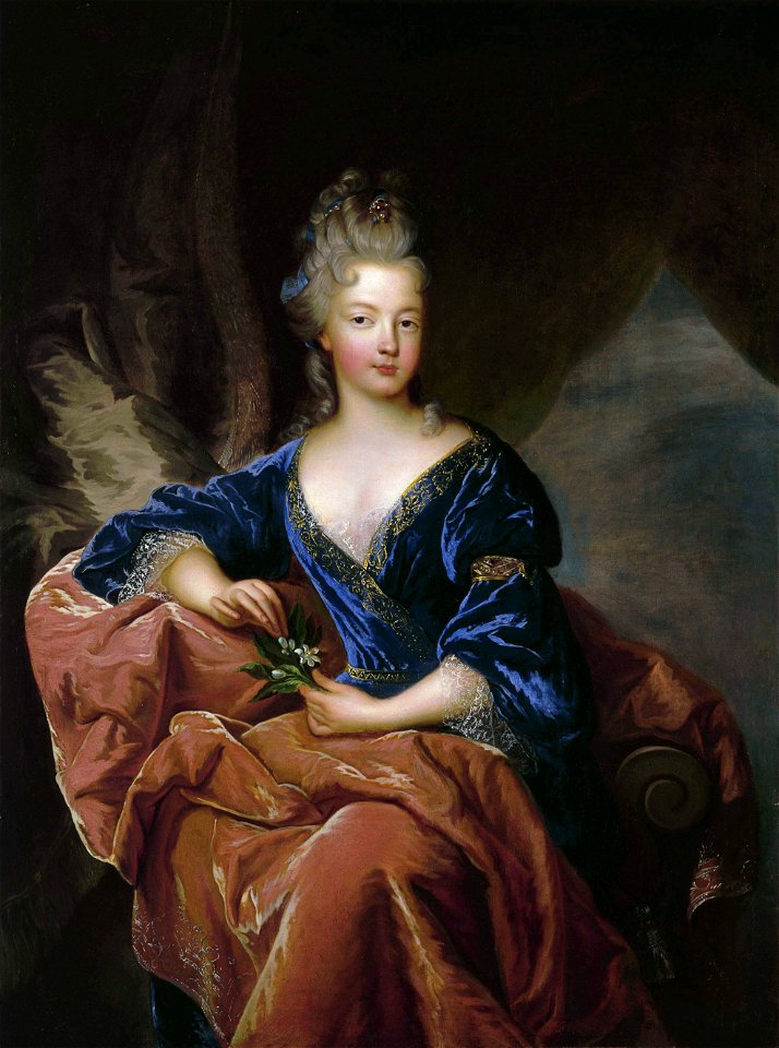 Portrait painting of Françoise Marie de Bourbon, later Duchess of Orléans by François de TroyFXD