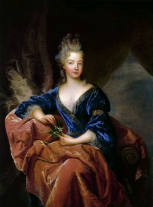Portrait painting of Françoise Marie de Bourbon, later Duchess of Orléans by François de TroyFXD