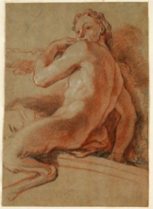 Antoine Coypel - Faun seated on a balustrade
