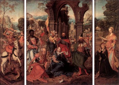 16th-century unknown painters - Adoration of the Magi - WGA23620. Free illustration for personal and commercial use.