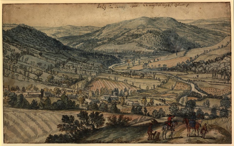 Jan Siberechts - View of Beeley, near Chatsworth in Derbyshire