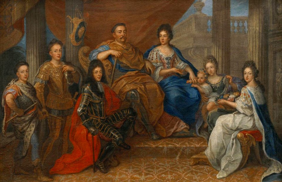Gascar John III Sobieski with his family