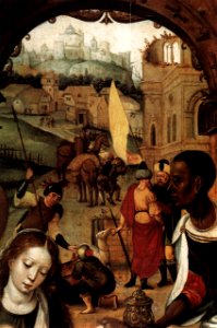 16th-century unknown painters - Adoration of the Magi (detail) - WGA23622. Free illustration for personal and commercial use.