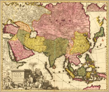 1695 map of Asia by Carolus Allard