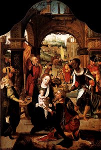 16th-century unknown painters - Adoration of the Magi - WGA23621. Free illustration for personal and commercial use.