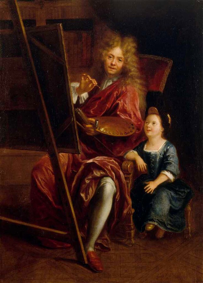 Coypel-autorretrato con su hijo