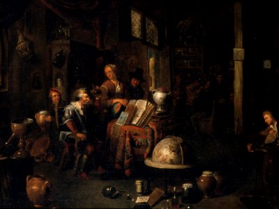 Balthasar van den Bossche - The Alchemist in His Workshop