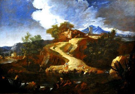 Ricci Landscape with a road