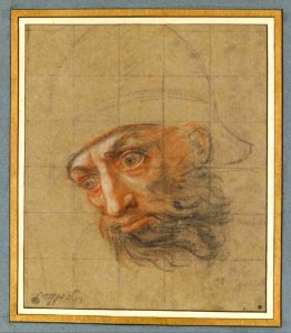 Antoine Coypel - Study of the head of a soldier