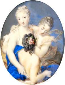 Françoise-Marie de Bourbon as Amphitrite by Rosalba Carriera (1701-1723). Free illustration for personal and commercial use.