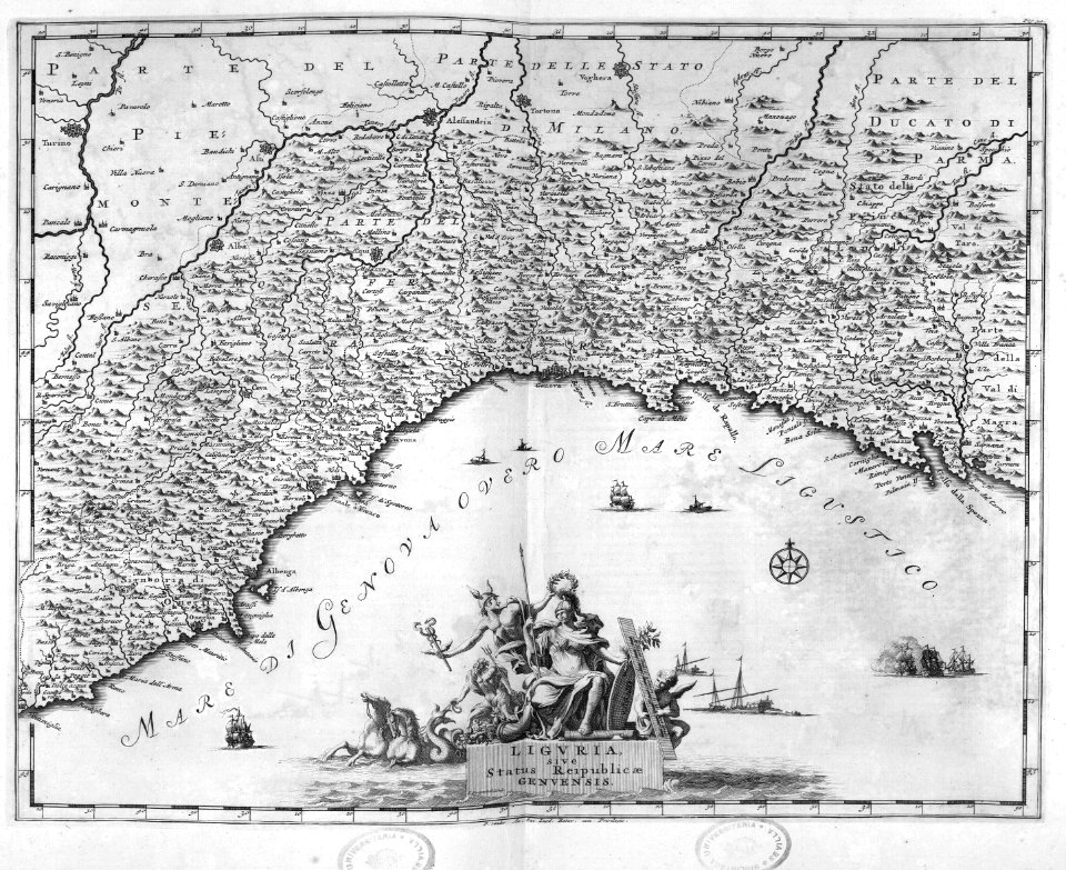 1704 map of Liguria