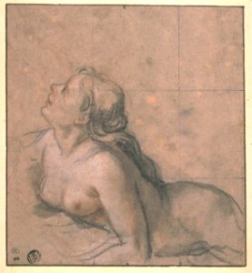 Antoine Coypel - Recumbent Nereid looking up