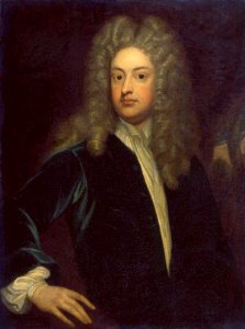 Joseph Addison by Sir Godfrey Kneller, Bt cleaned. Free illustration for personal and commercial use.