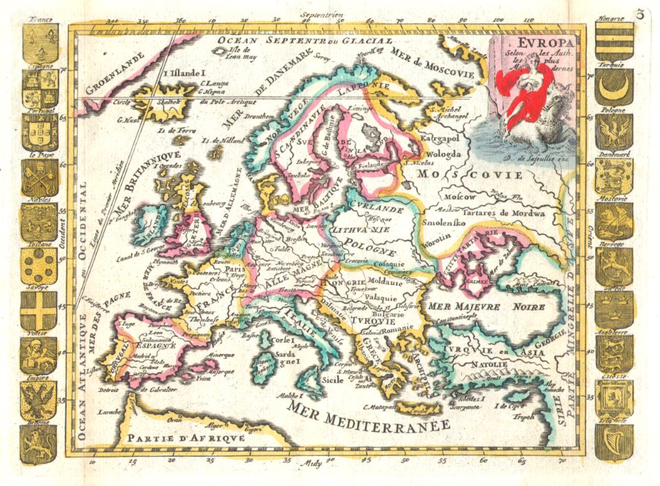 1706 De La Feuille Map of Europe - Geographicus - Europe-lafeuille-1706