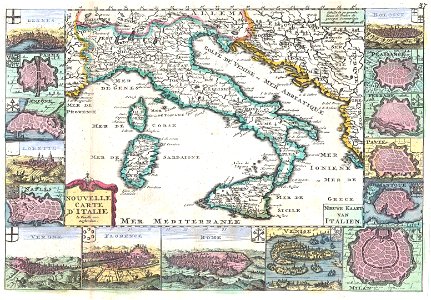 1706 de la Feuille Map of Italy - Geographicus - Italy-lafeuille-1706