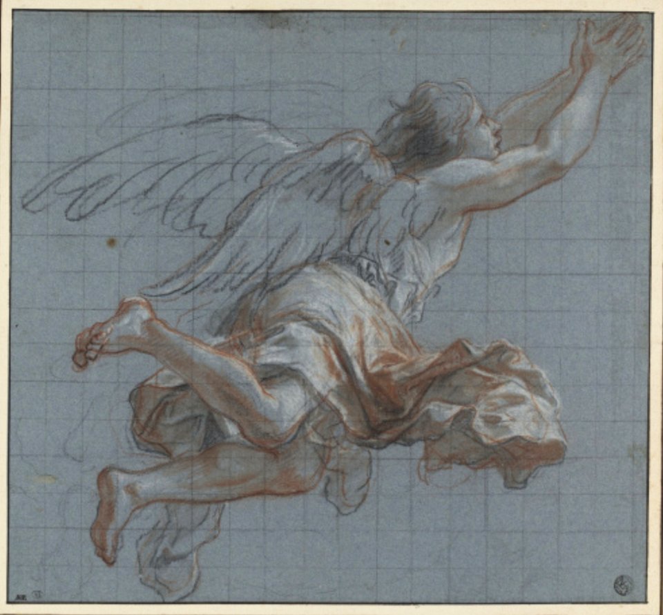 Antoine Coypel - An angel, holding hands together