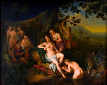 Willem van Mieris - Diana en haar nimfen 1702