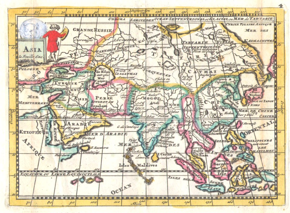 1706 de la Feuille Map of Asia - Geographicus - Asia-lafeuille-1706