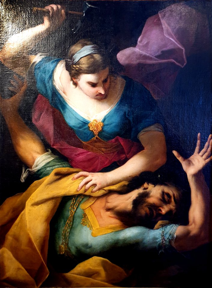 1710 Bellucci Jael erschlägt den schlafenden kanaanitischen Feldherrn Sissera Historisches Museum Bamberg anagoria