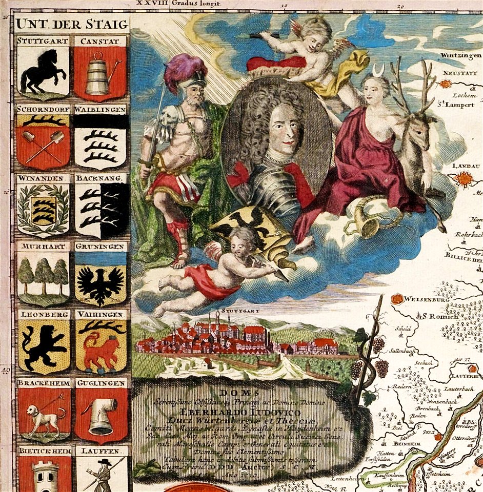 1710 Reichssturmfahne Herzog Eberhard Ludwig vW