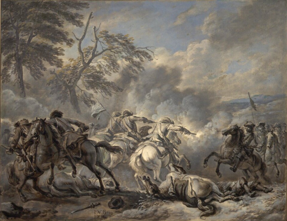 Pieter van Bloemen - Cavalry engagement