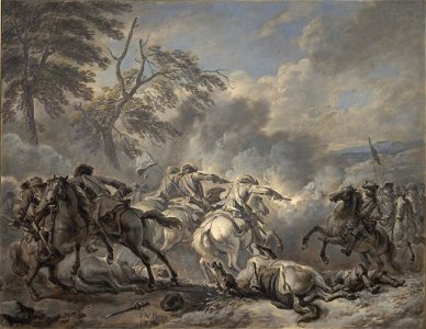Pieter van Bloemen - Cavalry engagement