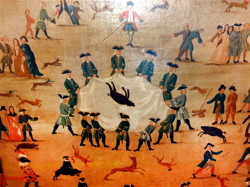 1720 Fuchs- und Sauprellen in Jagdschloss Grunewald Detail anagoria