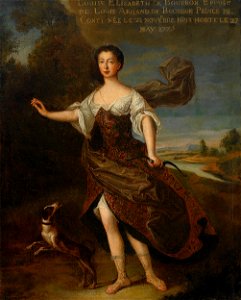 Posthumous Oil on canvas portrait of Louise Élisabeth de Bourbon (1693-1775). Free illustration for personal and commercial use.