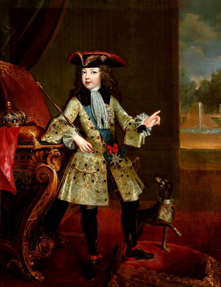 Justinat Louis XV of France as a child