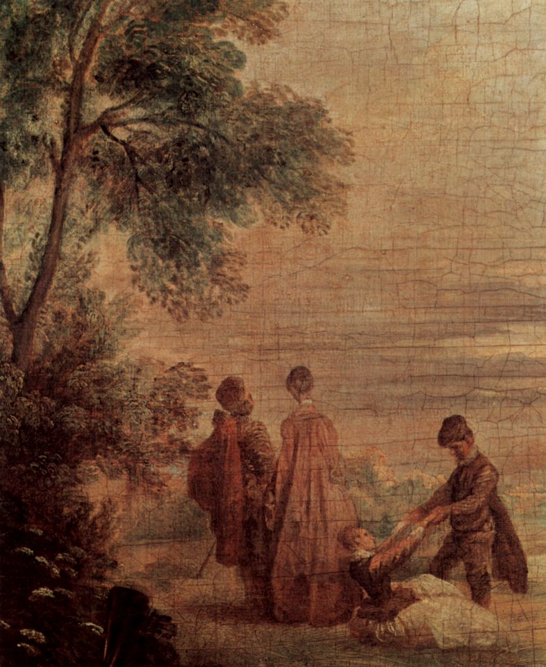 Jean-Antoine Watteau, The Halt during the Chase (detail) - 02