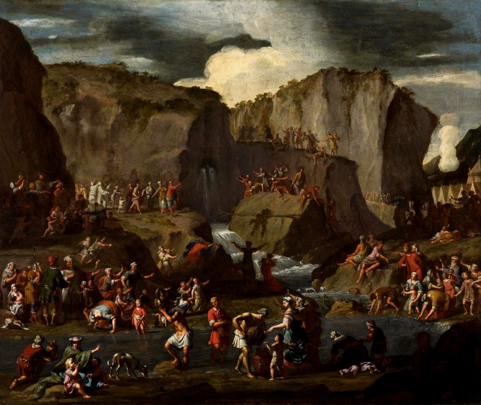 Lubieniecki Moses strikes water from the stone