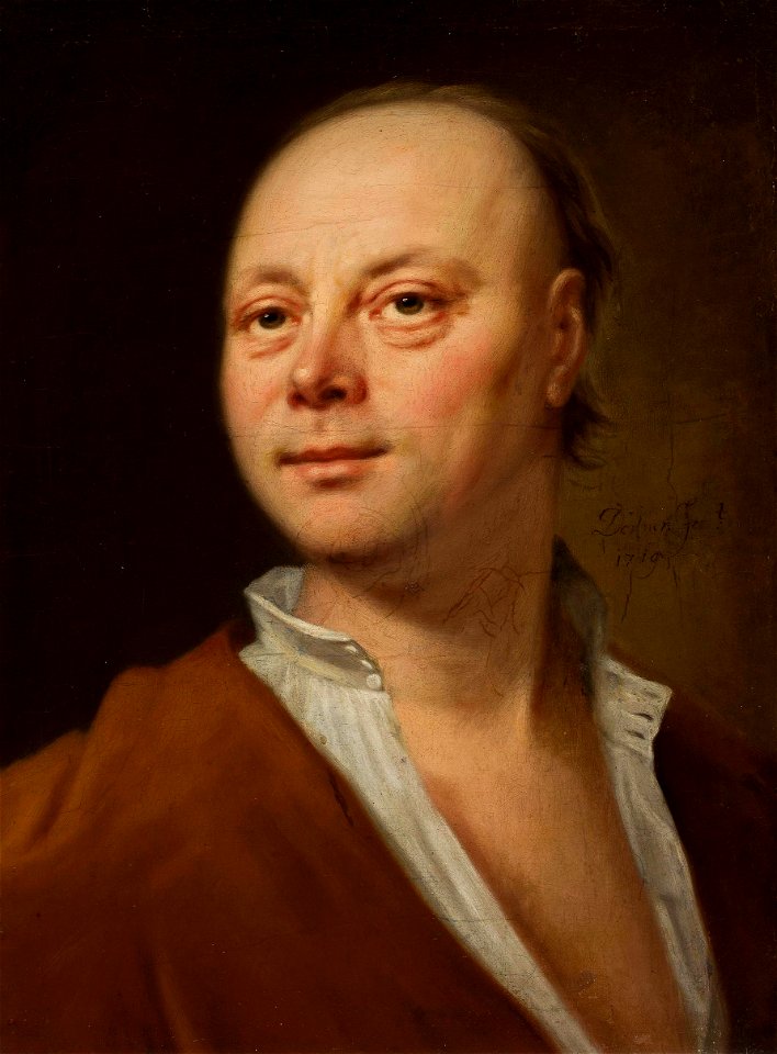 Denner Portrait of a man in yellow coat