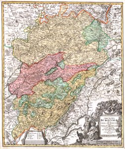 1716 Homann Map of Burgundy, France - Geographicus - Burgundiae-homan-1716