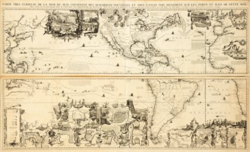 1719 Carte tres curieuse de la mer du Sud Chatelain