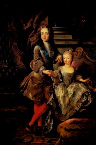 Louis XV with Marie Anne Victoire d'Espagne by François de Troy, Pitti