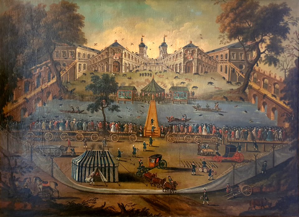 1720 Jagd auf Sauen und Füchse Jagdschloss Grunewald anagoria