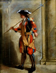 Jean Barbault - Swiss guard. Free illustration for personal and commercial use.