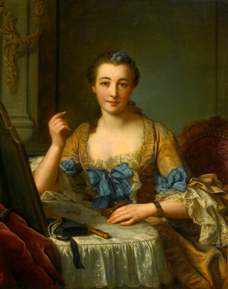 1740s portrait of madame la marquise de Gast by Donatien Nonnotte 