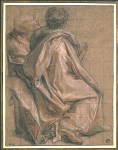 Antoine Coypel - Two Doctors of the Law, sitting, looking up at the sky