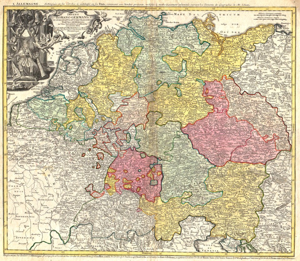 1740 Homann Map of the Holy Roman Empire ( Germanic Empire ) - Geographicus - ImperiiRomanoGerman-homann-1740