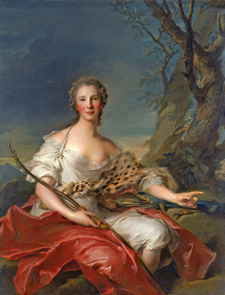 Jean-Marc Nattier, Retrato de Madame Bouret como Diana (1745)