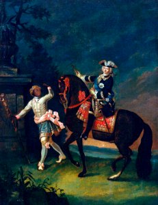 Elizaveta with Black Servant by Grooth (1743, Hermitage)