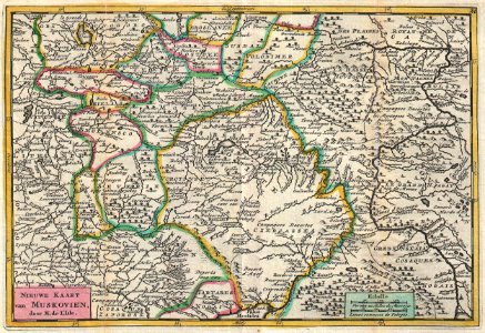 1747 La Feuille Map of Russia - Geographicus - Muskovien-ratelband-1747