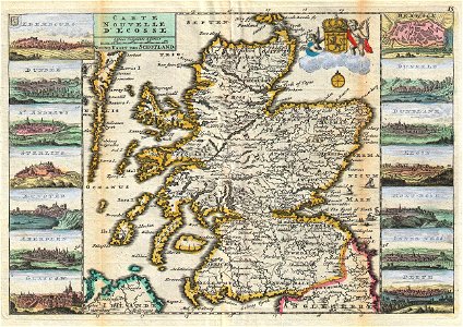 1747 La Feuille Map of Scotland - Geographicus - Ecosse-ratelband-1747