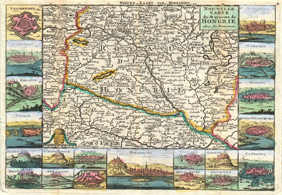 1747 La Feuille Map of Hungary - Geographicus - Hongrie-lafeuille-1747
