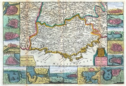 1747 La Feuille Map of Provence, France - Geographicus - Provence-ratelband-1747