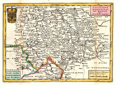 1747 La Feuille Map of Rhineland, Germany - Geographicus - Rhein-lafeuille-1747
