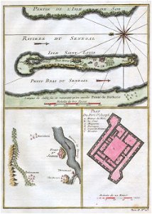 1750 Bellin Map of the Senegal - Geographicus - Senegal-bellin-1750. Free illustration for personal and commercial use.
